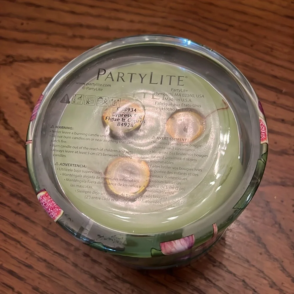 PartyLite Cypress Fig‎ candle, new in box